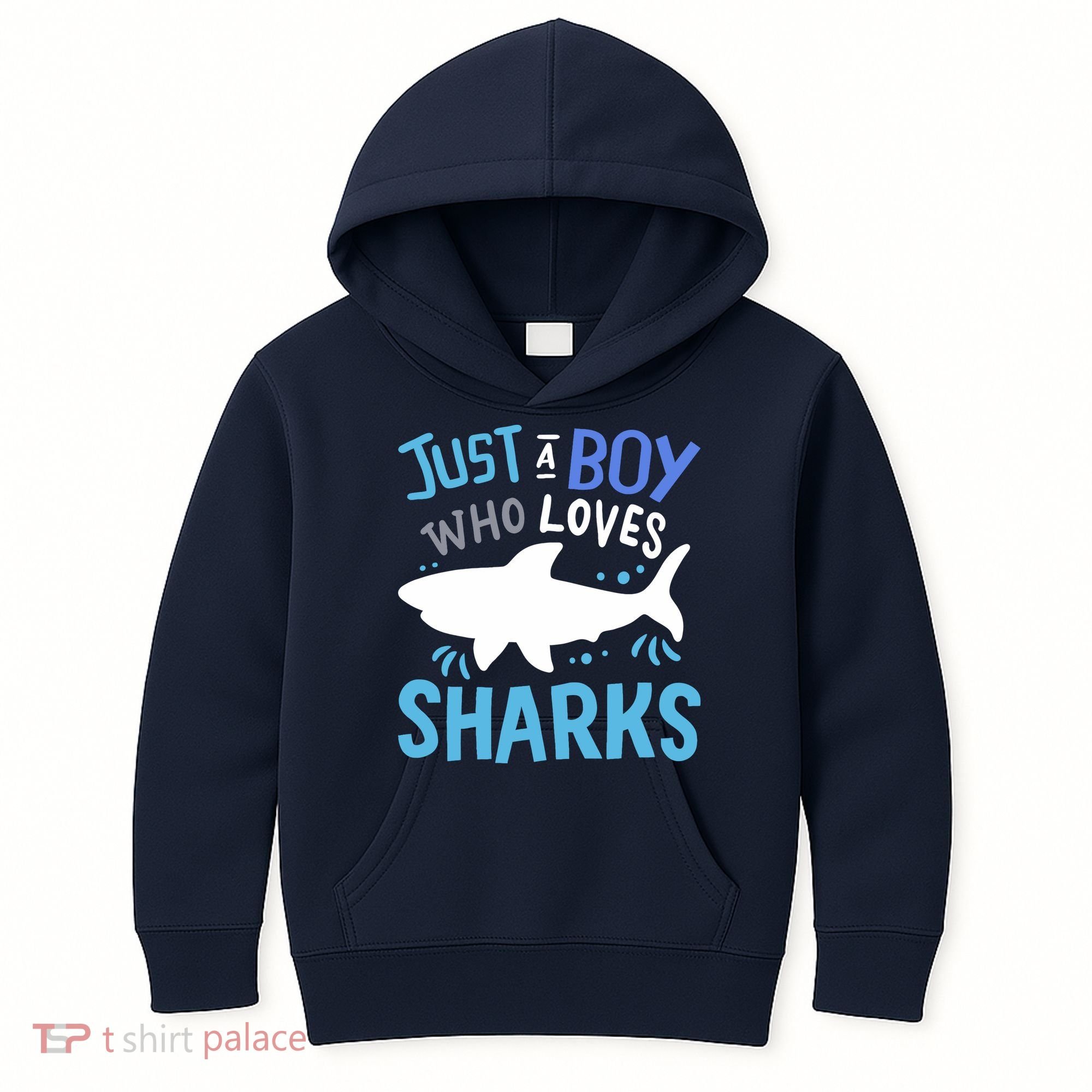 Shark Just A Boy Who Loves Sharks Gift Kids Hoodie