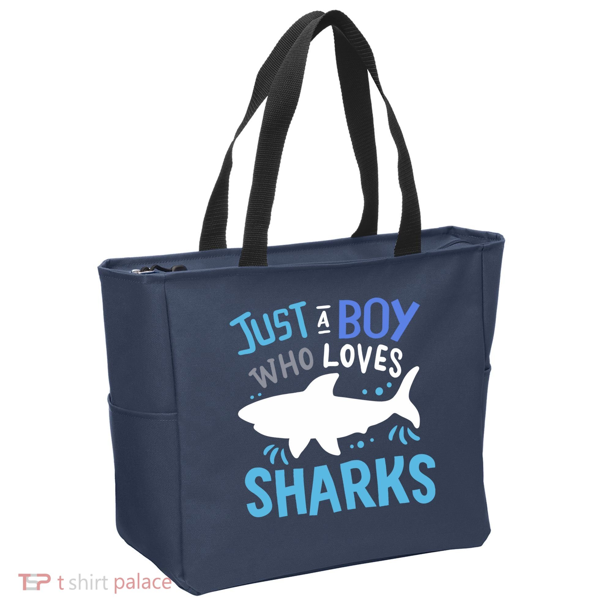 Shark Just A Boy Who Loves Sharks Gift Tote Bag