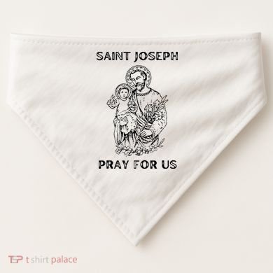 Saint Joseph All Saints Day, St Joseph, Catholic USA-Made Doggie Bandana