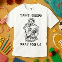 Saint Joseph All Saints Day, St Joseph, Catholic Kids T-Shirt thumb 3