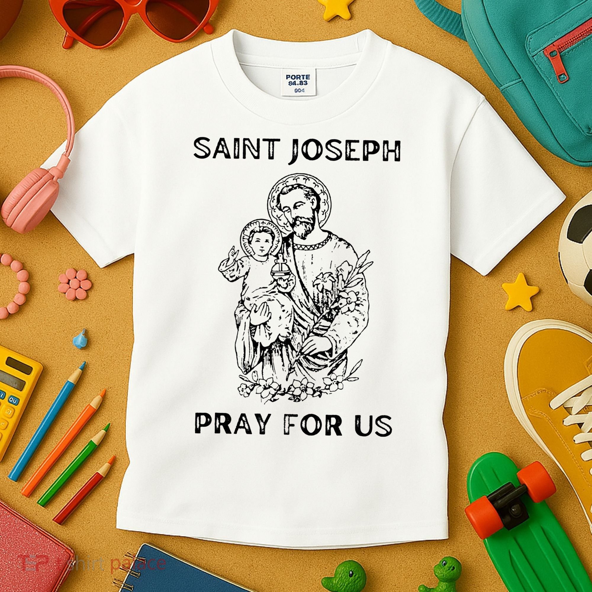 Saint Joseph All Saints Day, St Joseph, Catholic Kids T-Shirt