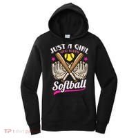 Softball Just A Girl Who Loves Softball Softball Player TShirt Women's Hoodie thumb 0