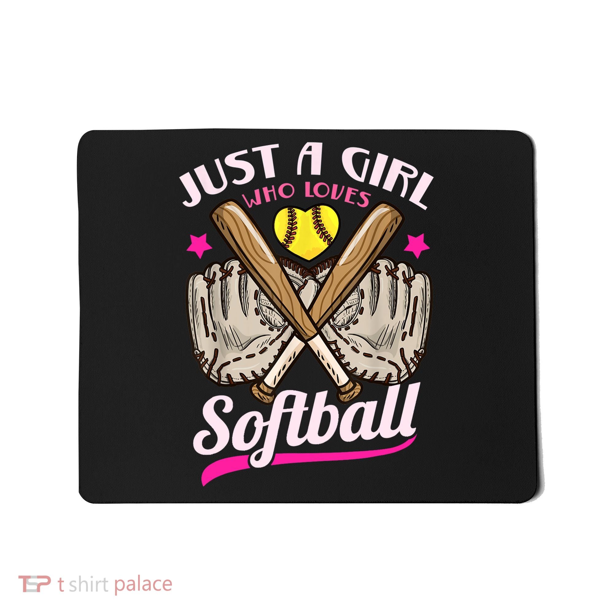 Softball Just A Girl Who Loves Softball Softball Player TShirt Mousepad