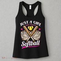 Softball Just A Girl Who Loves Softball Softball Player TShirt Women's Tank Top thumb 3