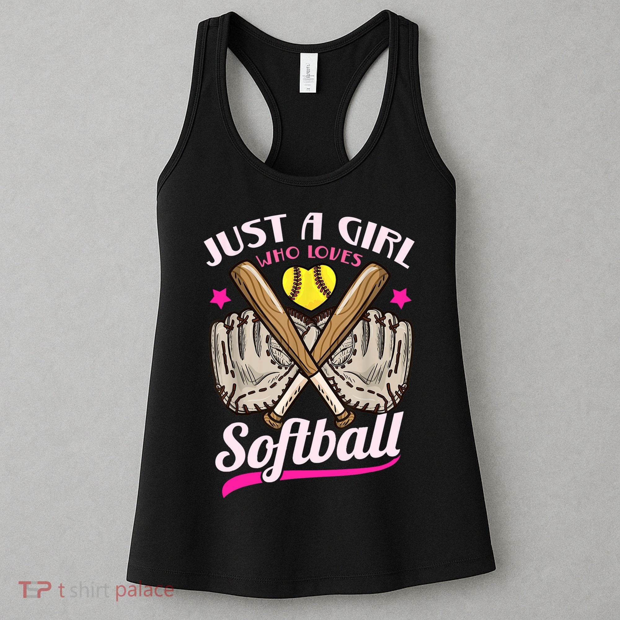 Softball Just A Girl Who Loves Softball Softball Player TShirt Women's Tank Top