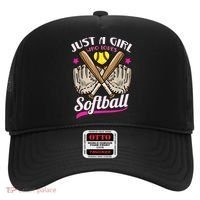 Softball Just A Girl Who Loves Softball Softball Player TShirt Hat thumb 0