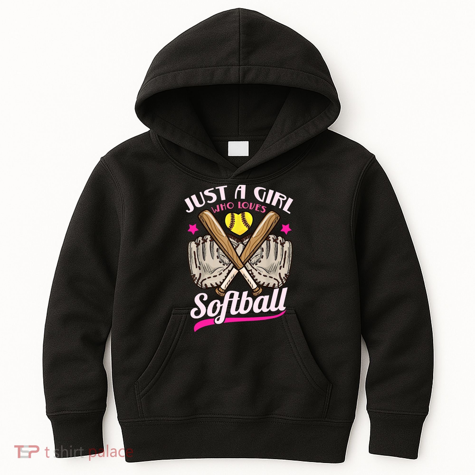 Softball Just A Girl Who Loves Softball Softball Player TShirt Kids Hoodie