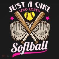 Softball Just A Girl Who Loves Softball Softball Player TShirt Kids T-Shirt thumb 4