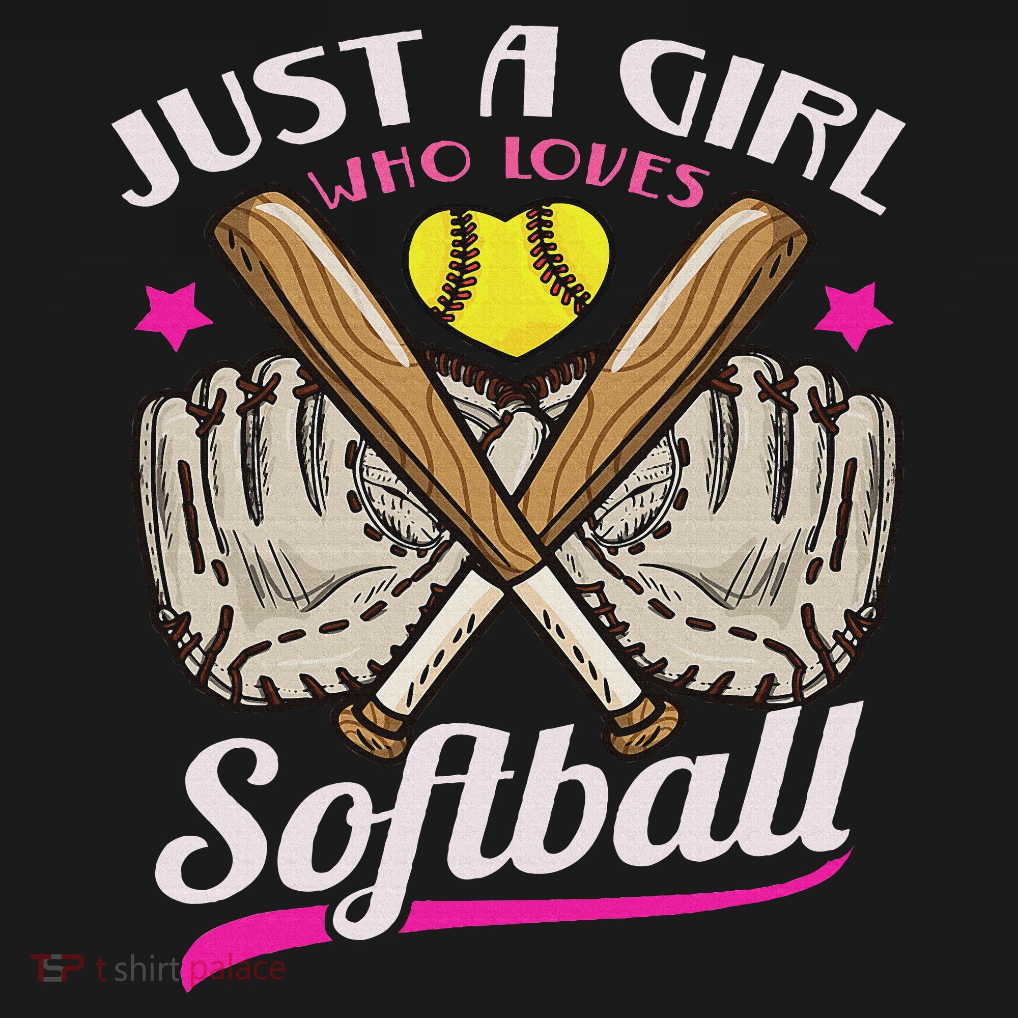 Softball Just A Girl Who Loves Softball Softball Player T-Shirt