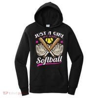 Softball Just A Girl Who Loves Softball Softball Player Women's Hoodie thumb 0