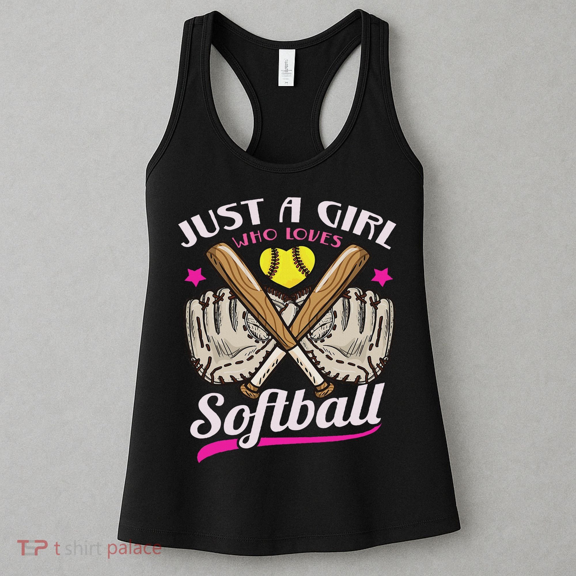 Softball Just A Girl Who Loves Softball Softball Player Women's Tank Top