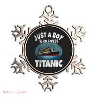 Ship Just A Boy Who Loves Titanic Boat Titanic Ornament thumb 0