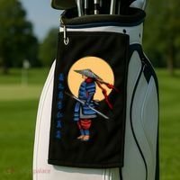 Samurai Japanese Art Martial Arts Gift Golf Towel thumb 2