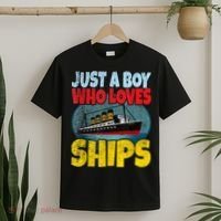Ship Just A Boy Who Loves Ships Boat Titanic Boys Toddler T-Shirt thumb 2