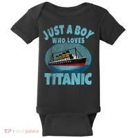 Ship Just A Boy Who Loves Titanic Boat Titanic Baby Bodysuit thumb 0