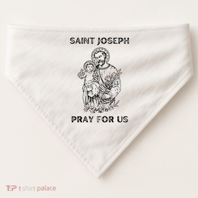 Saint Joseph  All Saints Day St Joseph Catholic USA-Made Doggie Bandana
