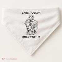 Saint Joseph  All Saints Day St Joseph Catholic USA-Made Doggie Bandana thumb 0