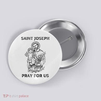 Saint Joseph  All Saints Day St Joseph Catholic Button