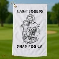 Saint Joseph  All Saints Day St Joseph Catholic Golf Towel thumb 1
