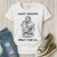 Saint Joseph  All Saints Day St Joseph Catholic Women's T-Shirt thumb 3