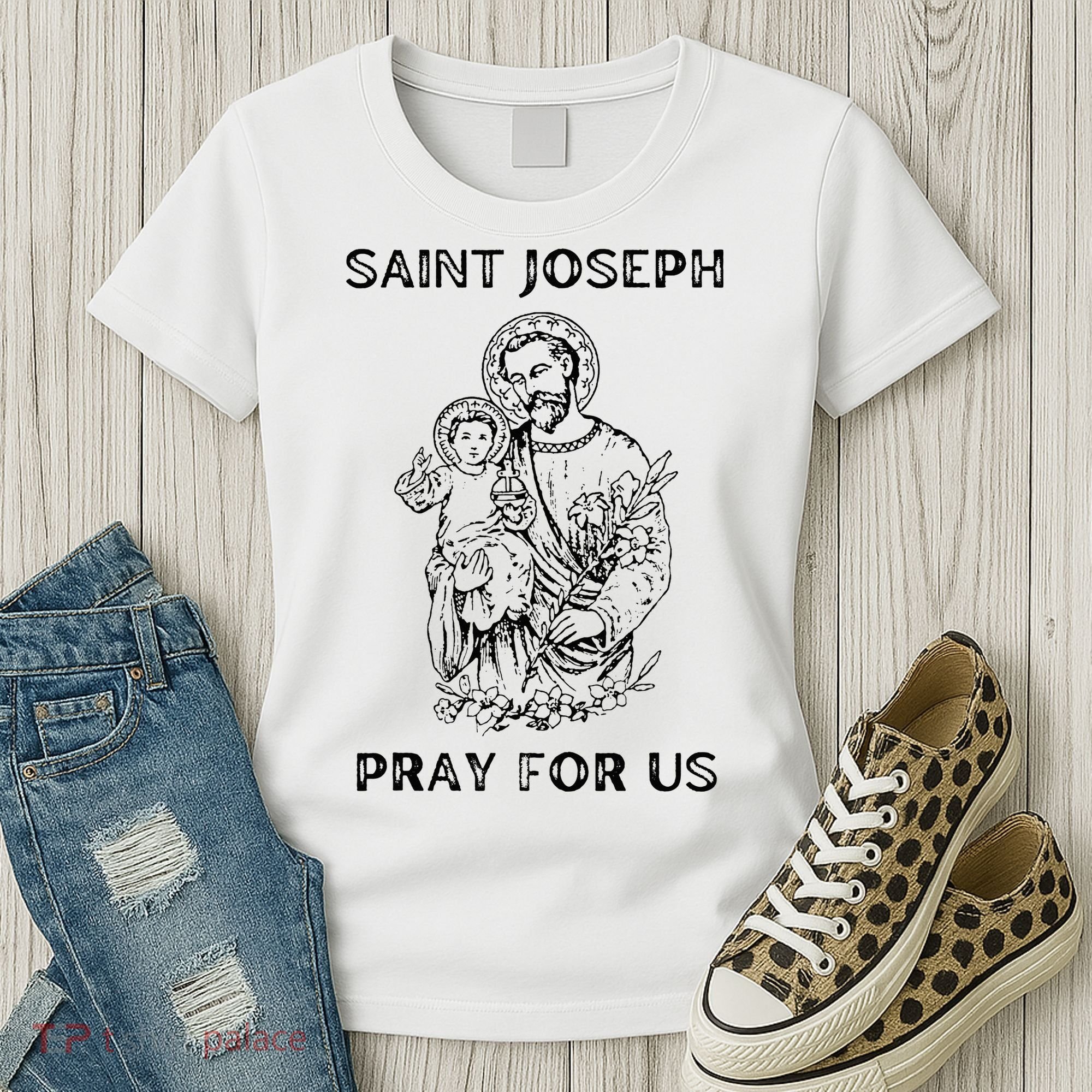 Saint Joseph  All Saints Day St Joseph Catholic Women's T-Shirt