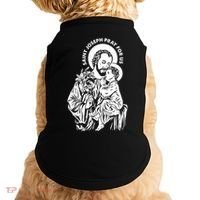St Joseph and Jesus Pray for Us Catholic Saints Doggie Tank thumb 0