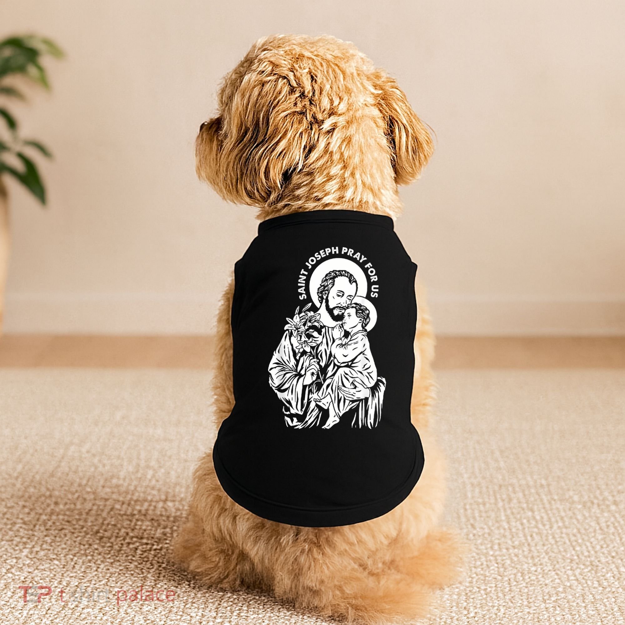 St Joseph and Jesus Pray for Us Catholic Saints Doggie Tank