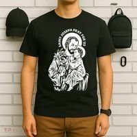 St Joseph and Jesus Pray for Us Catholic Saints T-Shirt thumb 6