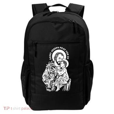 St Joseph and Jesus Pray for Us Catholic Saints Backpack