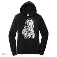 St Joseph and Jesus Pray for Us Catholic Saints Women's Hoodie thumb 0