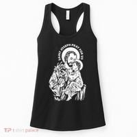 St Joseph and Jesus Pray for Us Catholic Saints Women's Tank Top thumb 0