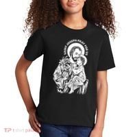 St Joseph and Jesus Pray for Us Catholic Saints Kids T-Shirt thumb 2