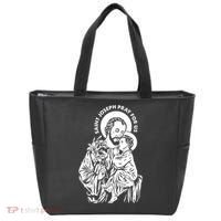 St Joseph and Jesus Pray for Us Catholic Saints Tote Bag thumb 0