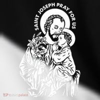 St Joseph and Jesus Pray for Us Catholic Saints Toddler Fine Jersey T-Shirt thumb 2