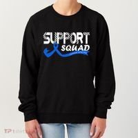 Support Juvenile Arthritis Awareness Squad Ribbon Blue Funny Gift Women's Sweatshirt thumb 0