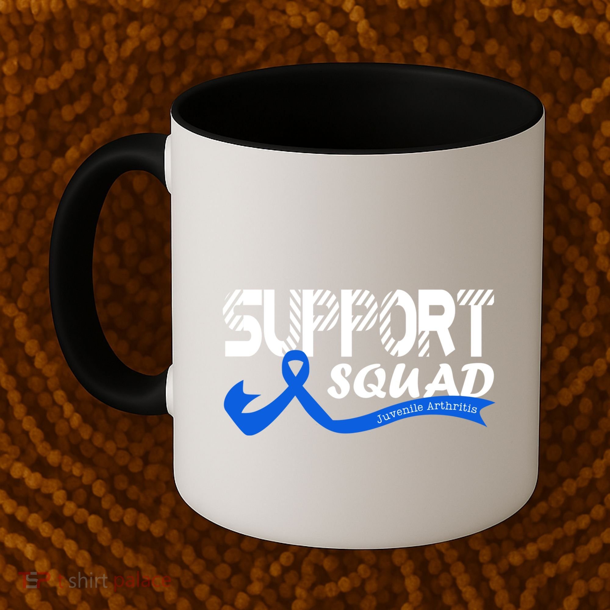 Support Juvenile Arthritis Awareness Squad Ribbon Blue Funny Gift Coffee Mug