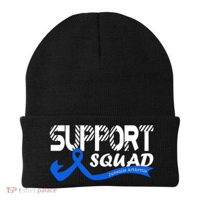 Support Juvenile Arthritis Awareness Squad Ribbon Blue Funny Gift Beanie