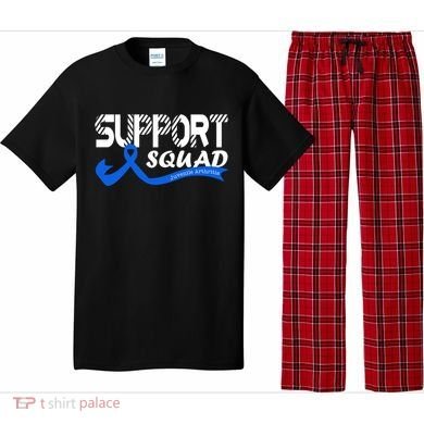 Support Juvenile Arthritis Awareness Squad Ribbon Blue Funny Gift Pajama Set