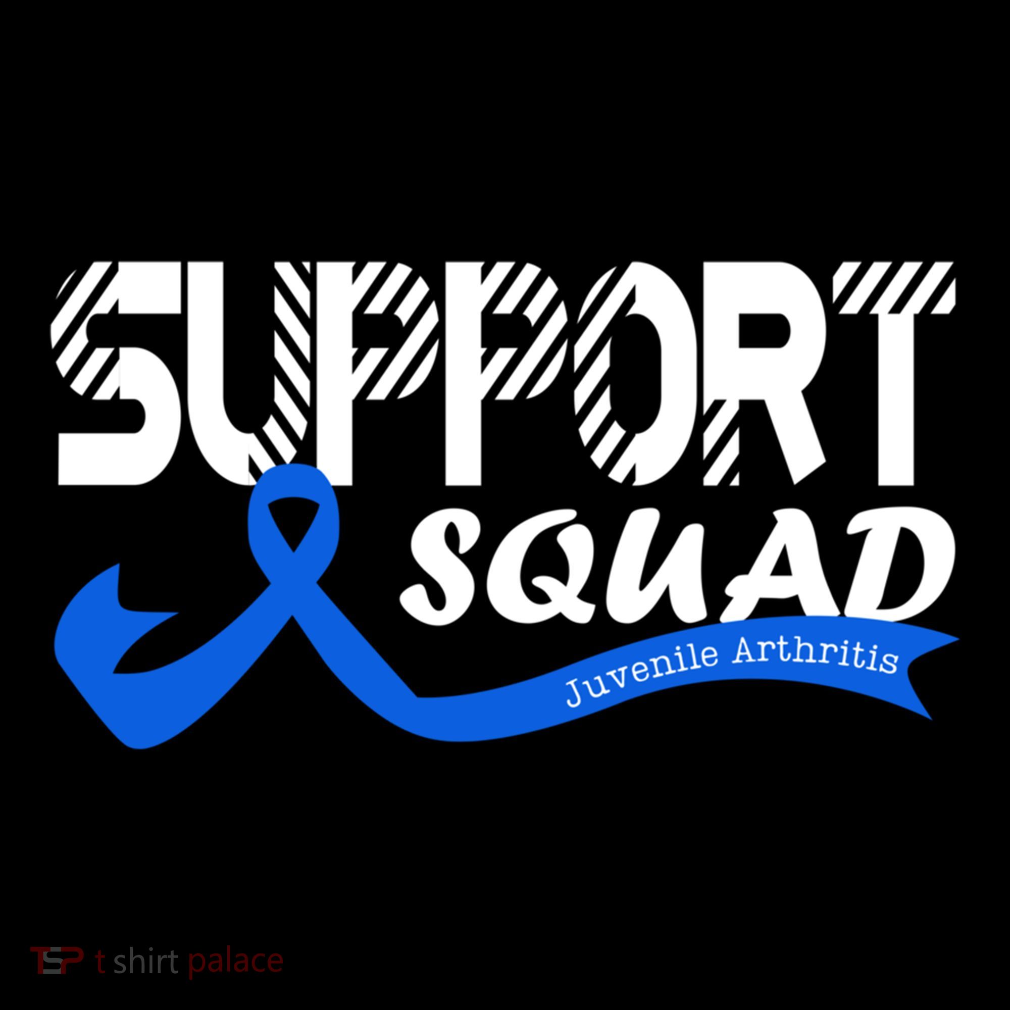 Support Juvenile Arthritis Awareness Squad Ribbon Blue Funny Gift Women's Hoodie