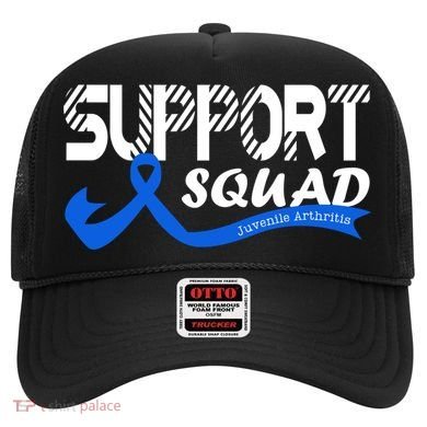 Support Juvenile Arthritis Awareness Squad Ribbon Blue Funny Gift Hat