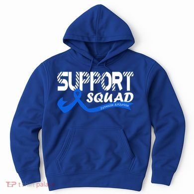 Support Juvenile Arthritis Awareness Squad Ribbon Blue Funny Gift Hoodie