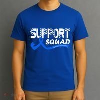 Support Juvenile Arthritis Awareness Squad Ribbon Blue Funny Gift T-Shirt thumb 3