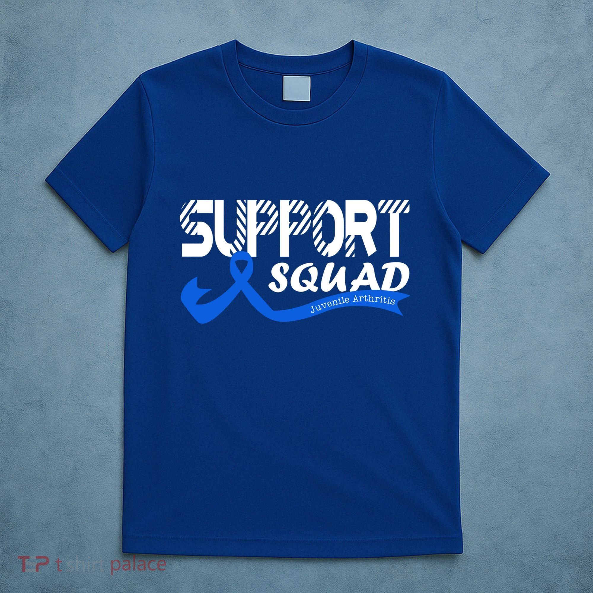 Support Juvenile Arthritis Awareness Squad Ribbon Blue Funny Gift T-Shirt