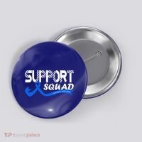 Support Juvenile Arthritis Awareness Squad Ribbon Blue Funny Gift Button thumb 0