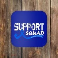 Support Juvenile Arthritis Awareness Squad Ribbon Blue Funny Gift Coaster thumb 0