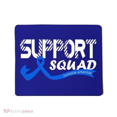 Support Juvenile Arthritis Awareness Squad Ribbon Blue Funny Gift Mousepad
