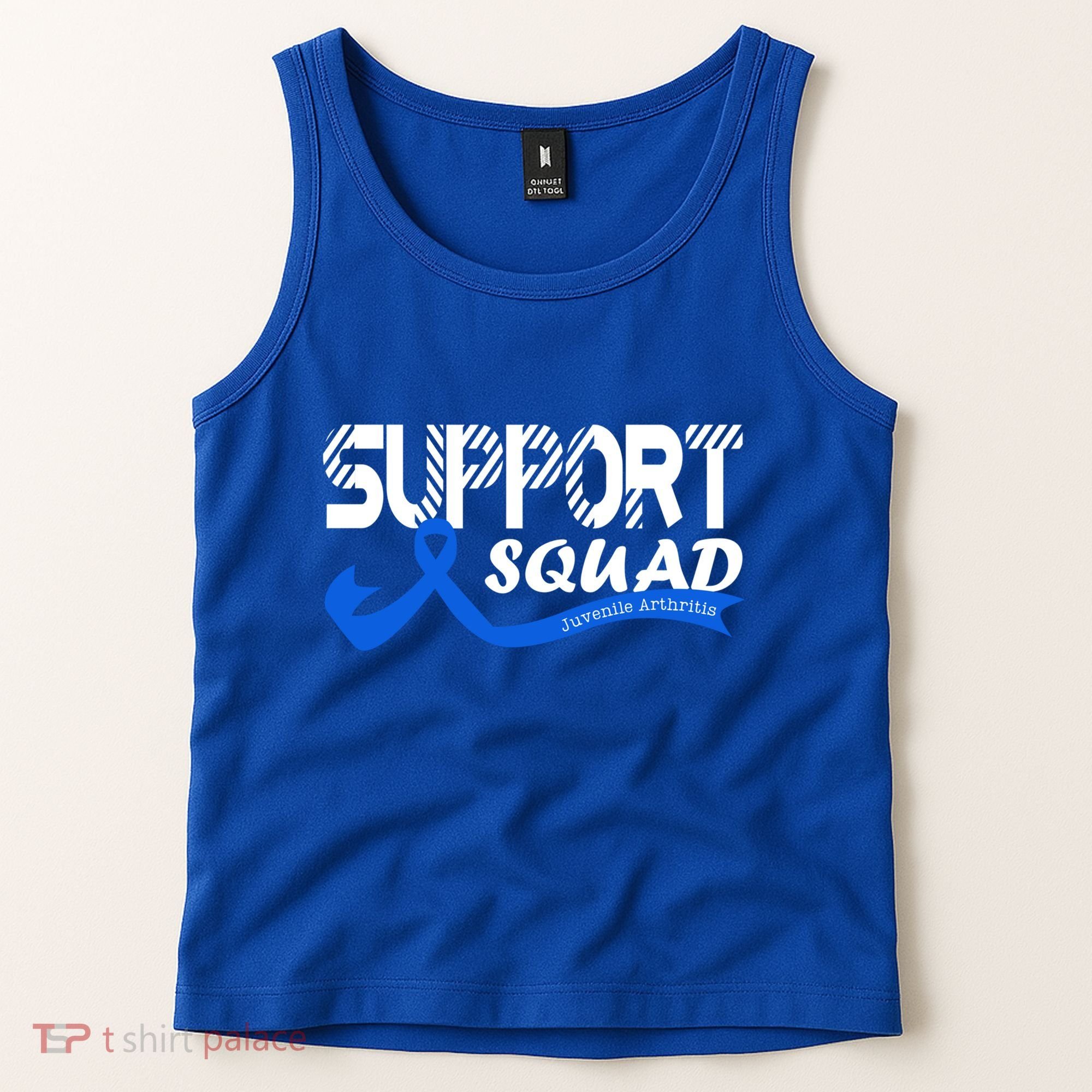 Support Juvenile Arthritis Awareness Squad Ribbon Blue Funny Gift Tank Top