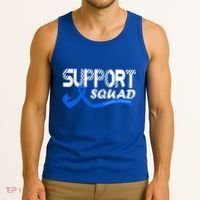 Support Juvenile Arthritis Awareness Squad Ribbon Blue Funny Gift Tank Top thumb 3