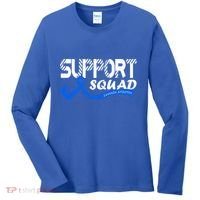 Support Juvenile Arthritis Awareness Squad Ribbon Blue Funny Gift Women's Long Sleeve Shirt thumb 0