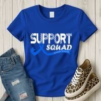Support Juvenile Arthritis Awareness Squad Ribbon Blue Funny Gift Women's T-Shirt thumb 3